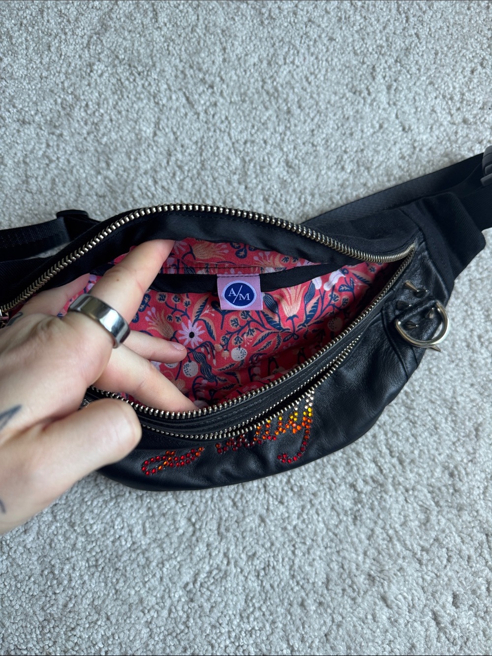 Leather Daddy Rhinestone Fanny-Pack - Picture 6 of 11